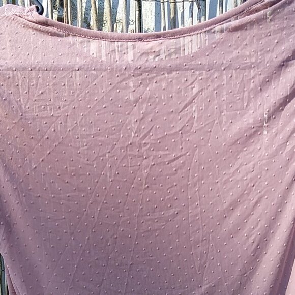 Garage Sexy Sheer See Through Short Sleeve Top Blouse Taupe/Nude - Petite Small - Picture 11 of 15